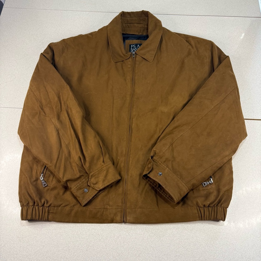 Jos. A. Bank Men’s Tan Jacket With Removable Plaid Liner Size XL